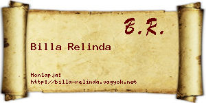 Billa Relinda névjegykártya